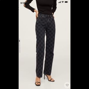 MANGO check jeans
